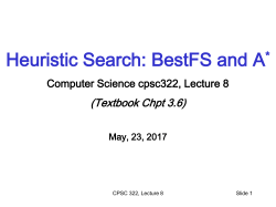 Search: BestFS, A*, optimality