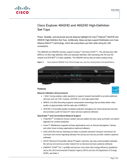 Cisco Explorer 4642HD and 4652HD High-Definition Set