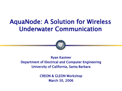AquaNode: A Solution for Wireless Underwater Communication