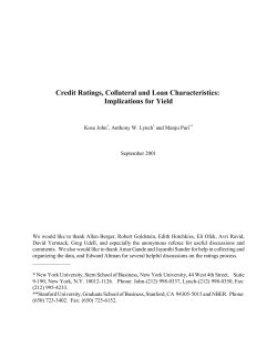 Credit Ratings, Collateral and Loan Characteristics