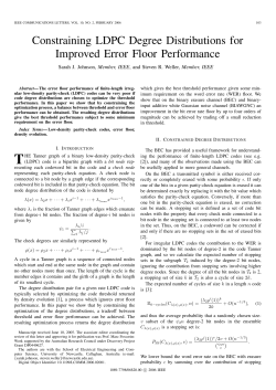 Constraining LDPC Degree Distributions for Improved Error Floor