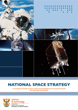 National Space Strategy - Department of Science and Technology