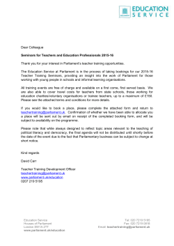 Dear Colleague - Parliament UK