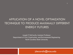 Application of a novel Optimization technique to Produce Maximally