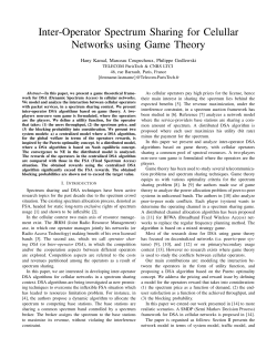 Inter-Operator Spectrum Sharing for Celullar Networks using Game
