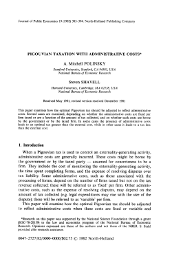 Pigouvian Taxation with Administrative Costs