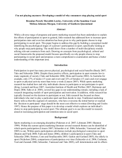 Developing a Model of why Consumers Stop Playing