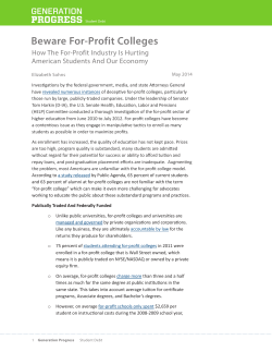 Beware For-Profit Colleges