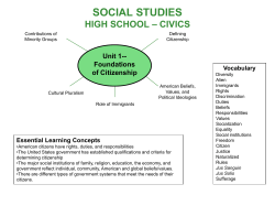 Unit 1--Foundations of Citizenship