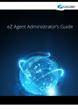 eZ Agent Administrator`s Guide