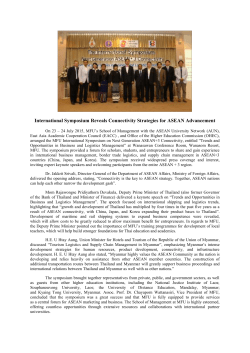 MFU International Symposium