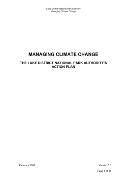 managing climate change - Lake District National Park