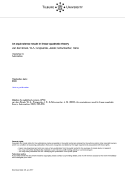 Tilburg University An equivalence result in linear