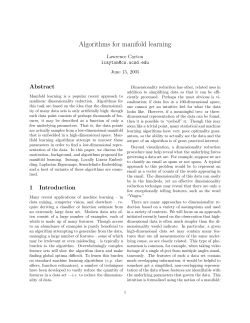 Algorithms for manifold learning
