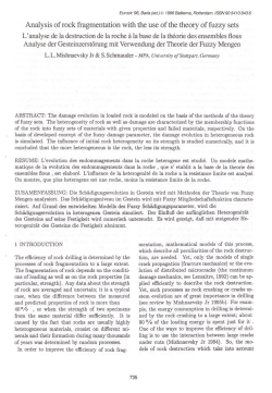 Analysis of rock fragmentation with the use of the theory of