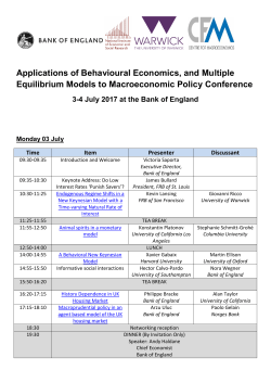 Applications of Behavioural Economics, and Multiple Equilibrium