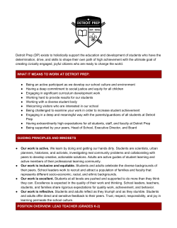 Detroit Prep (DP) exists to holistically support the education and