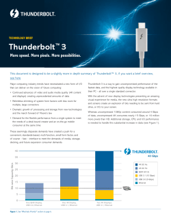 Thunderbolt 3 technology brief.