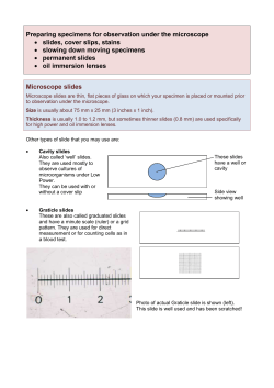 3. Preparing specimens for observation under the microscope