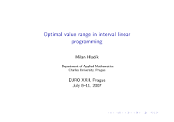 Optimal value range in interval linear programming