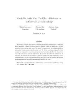 The Effect of Deliberation in Collective Decision