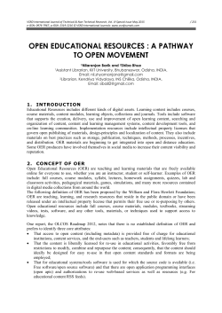 open educational resources : a pathway to open movement - e-LIS