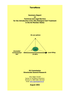 Summary Report on Technical and Legal Barriers for the - CLU-IN