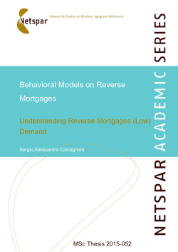 Behavioral Models on Reverse Mortgages