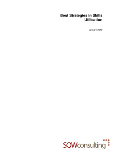 Best strategies in skills utilisation