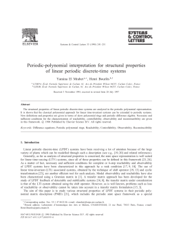 Periodic-polynomial interpretation for structural properties of