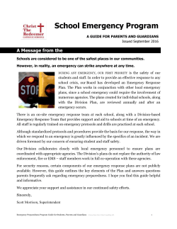 Parent Summary - District Wide - Our Lady of the Snows Catholic