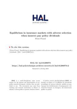 Equilibrium in insurance markets with adverse selection when