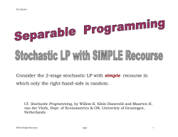 Consider the 2-stage stochastic LP with simple
