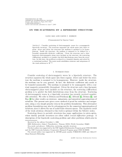 ON THE SCATTERING BY A BIPERIODIC STRUCTURE 1