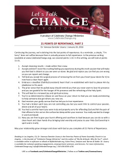 21 points of repentance, part 2