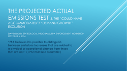 The Projected Actual Emissions test