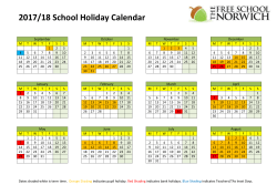 2017 - 2018 Term Dates