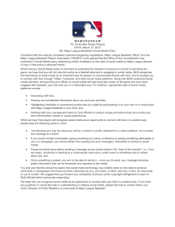 Major League Baseball`s Social Media Policy