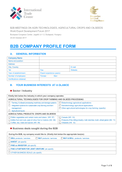 BUSINESS NETWORKING APPLICATION FORM