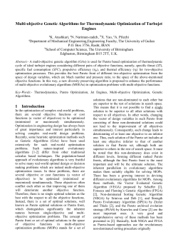 Thermodynamic Pareto Optimization of Turbojet Engines using Multi
