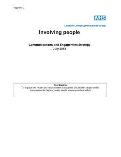 Engagement and Communications Strategy