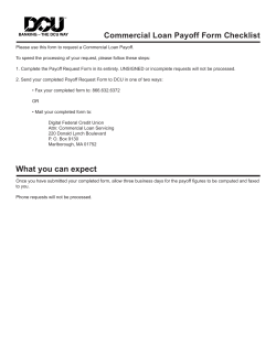 Commercial Loan Payoff Form