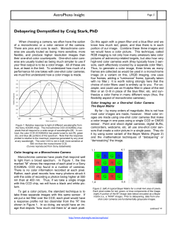 Debayering Demystified by Craig Stark, PhD