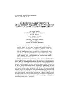 Perceptions of justice (or fairness) - Wku