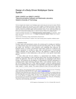 Design of a Body-Driven Multiplayer Game System