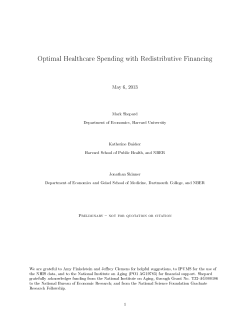 Optimal Healthcare Spending with Redistributive