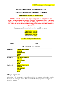 Partnership activities