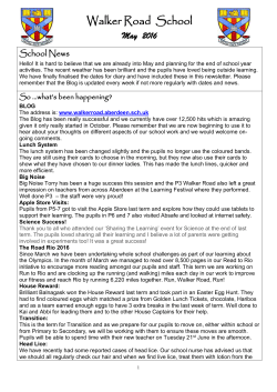 May 2016 Final - Walker Road School