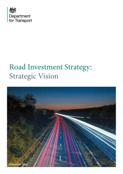 Road investment strategy: strategic vision