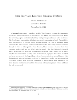 Entry and Exit with Financial Frictions